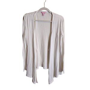Lilly Pulitzer Wrena Cardigan Sweater White Viscose Size S